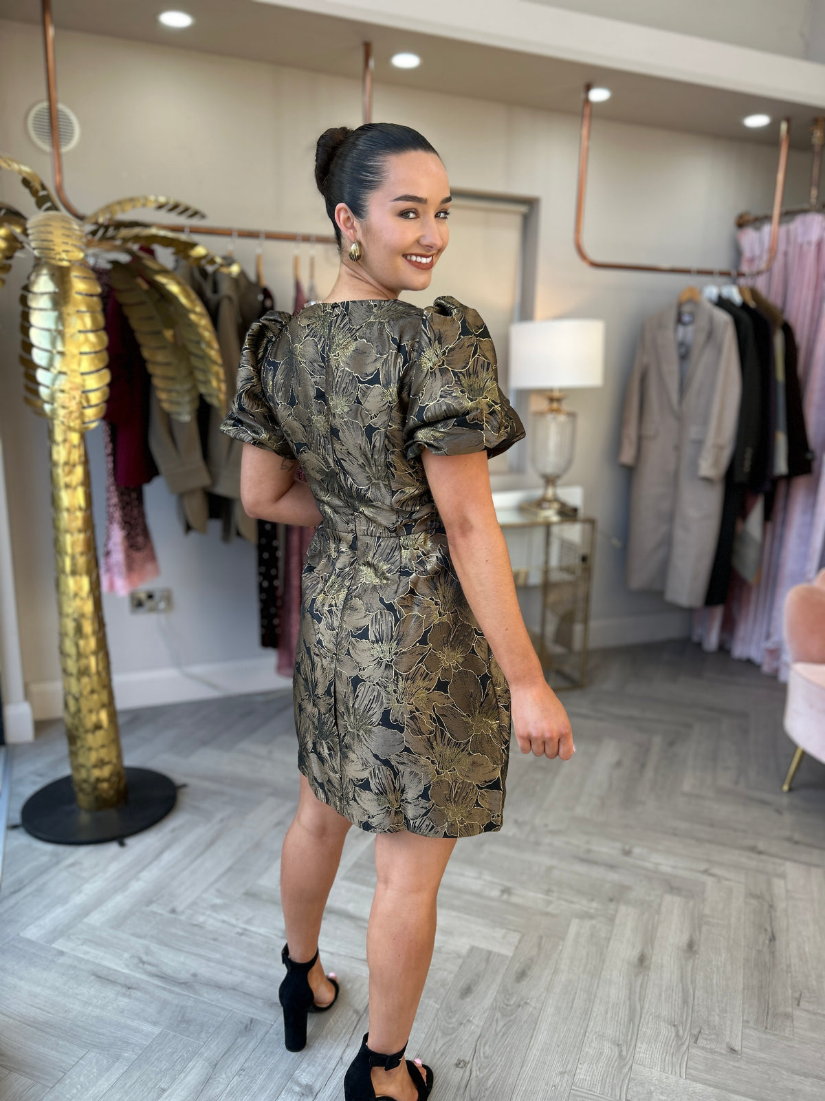 Evelyn Gold Dress