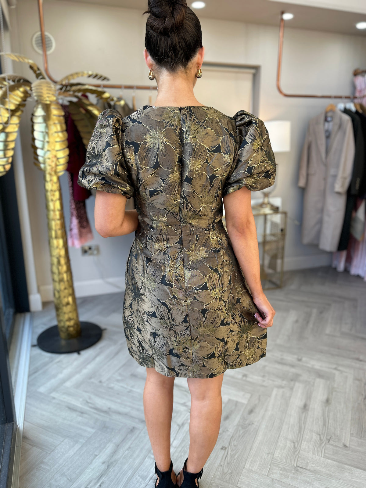 Evelyn Gold Dress