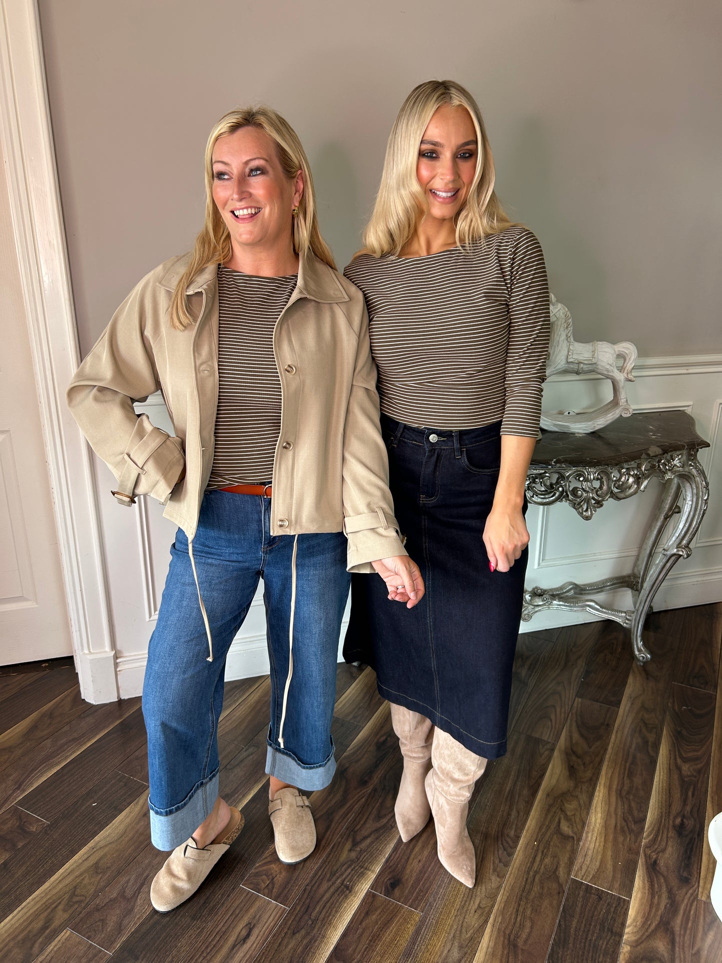 Molly Stripe Top Moss