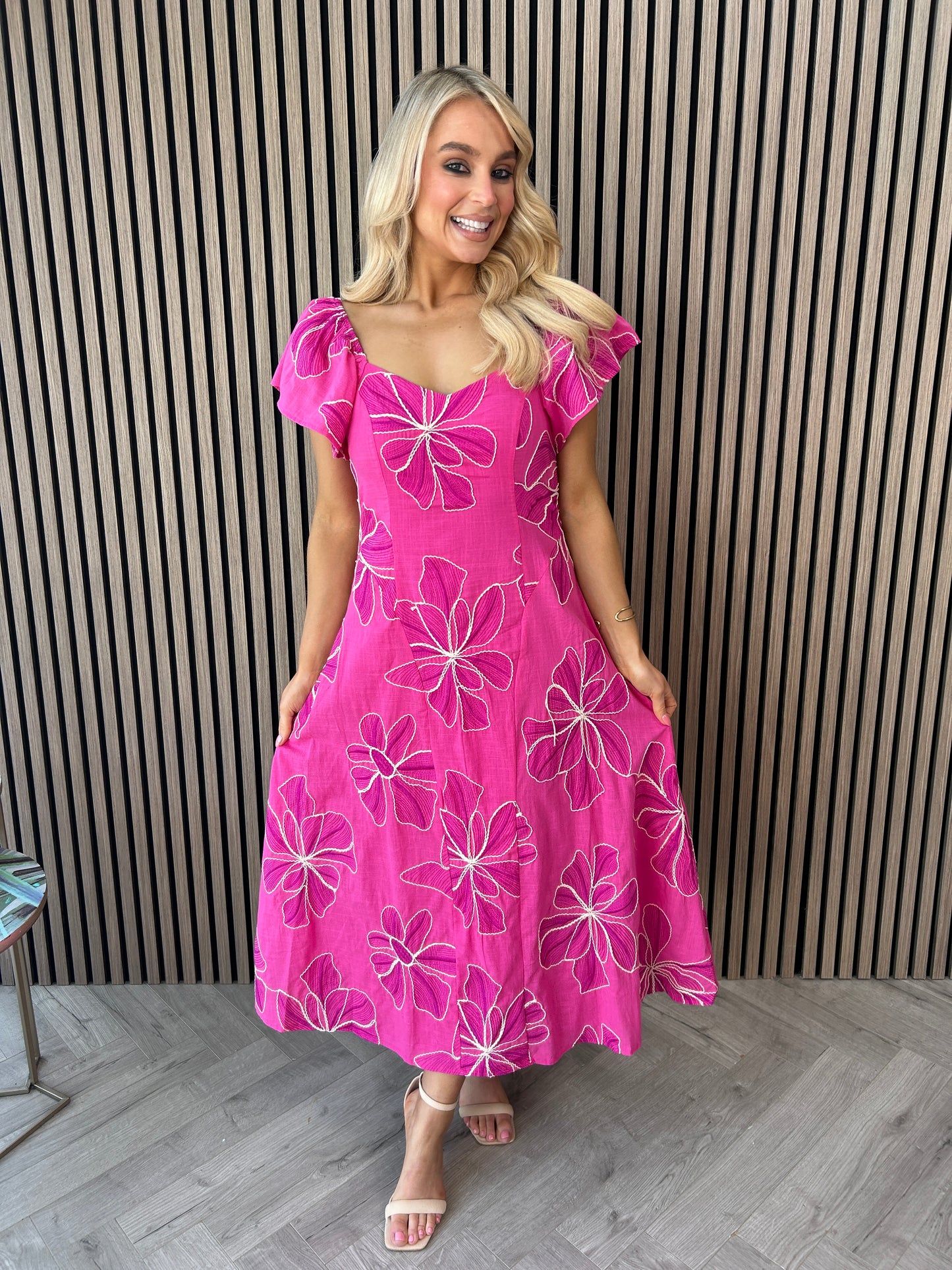 Orlaith Pink Maxi Dress