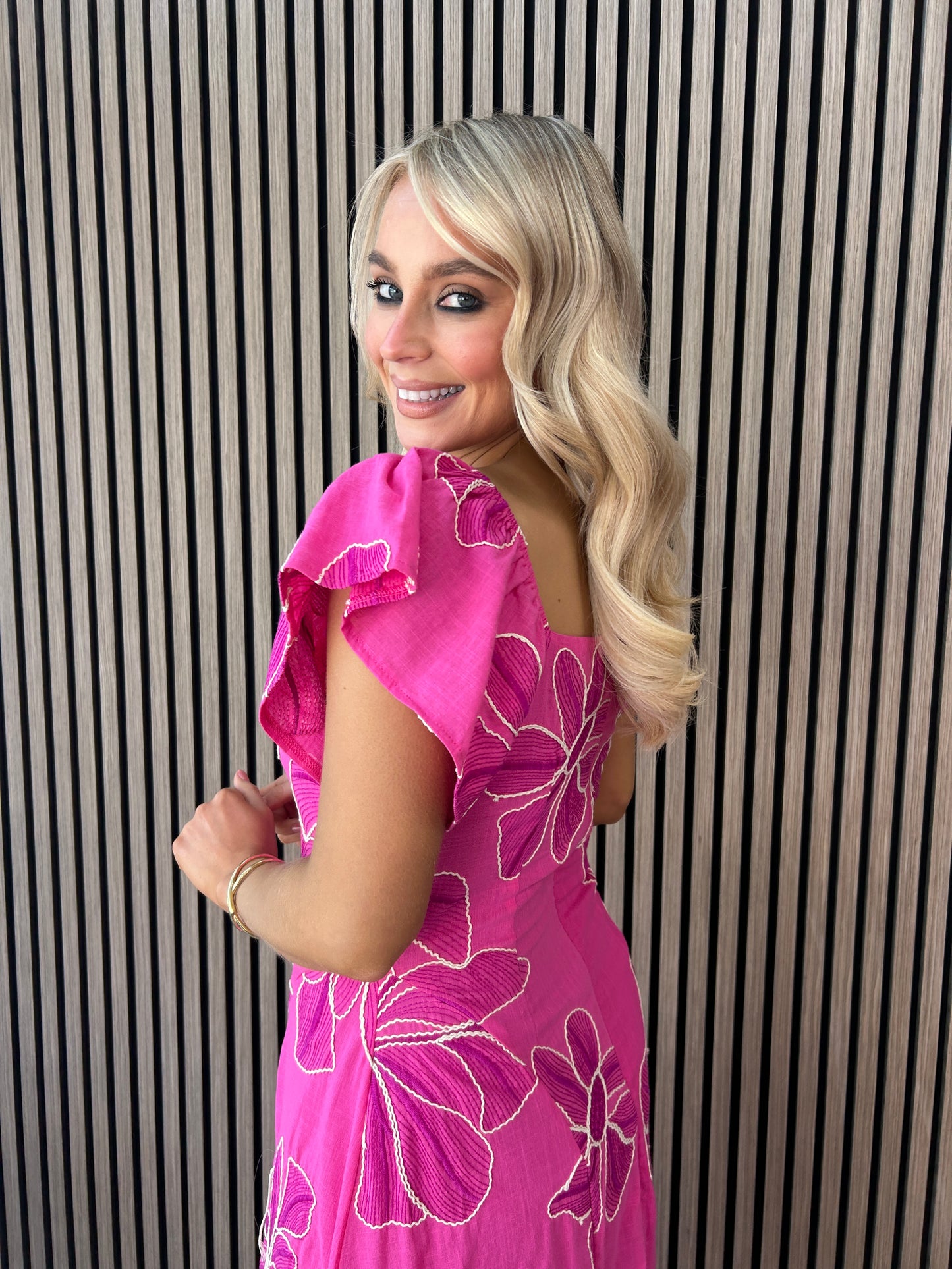 Orlaith Pink Maxi Dress