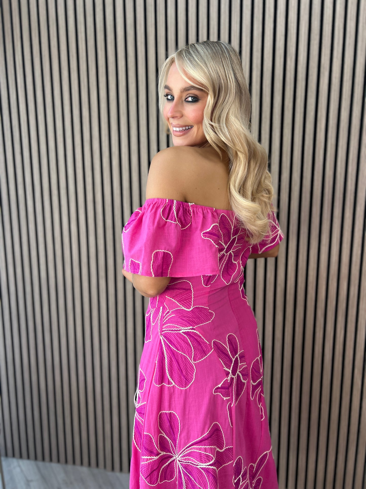 Orlaith Pink Maxi Dress