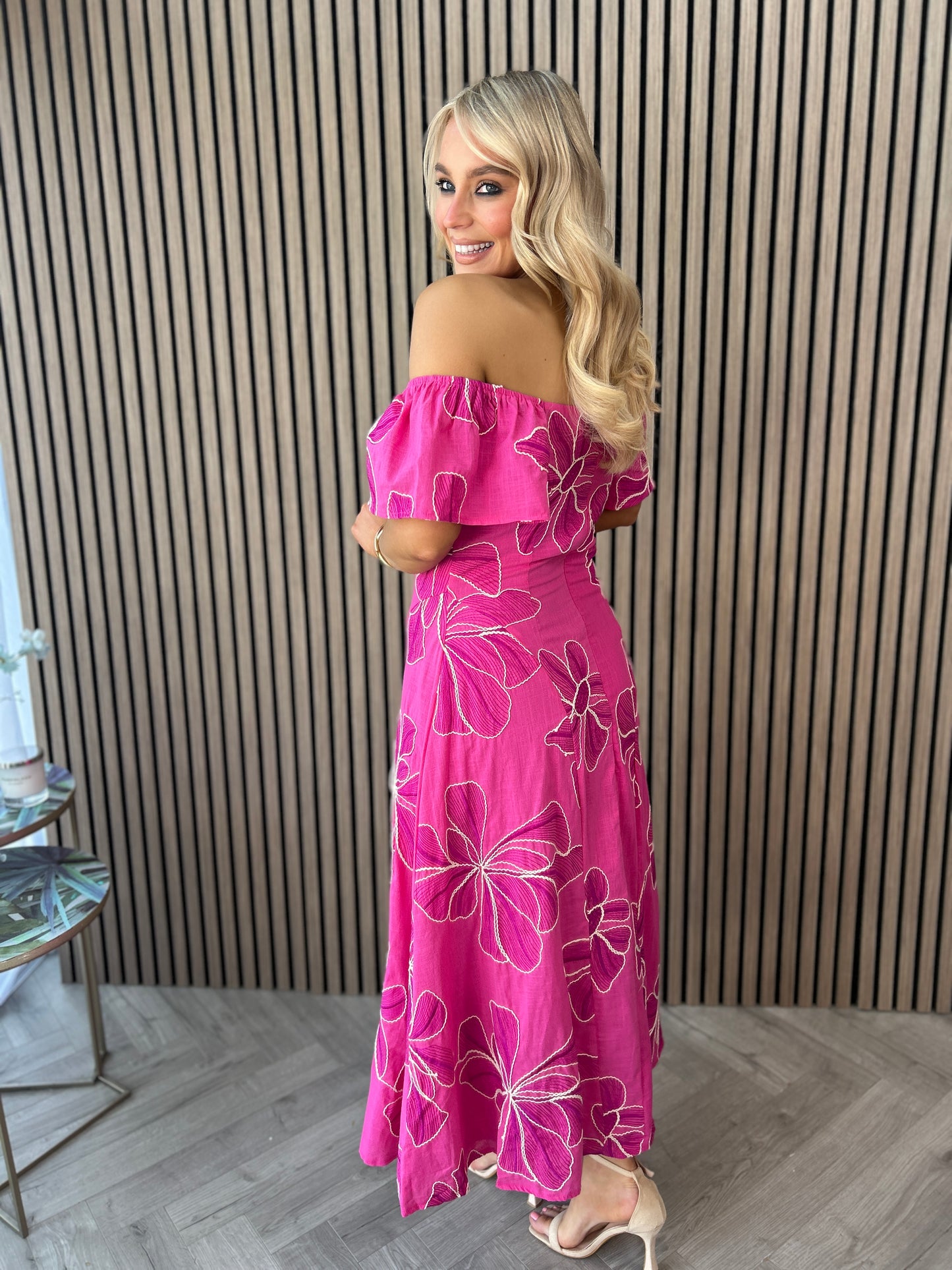 Orlaith Pink Maxi Dress