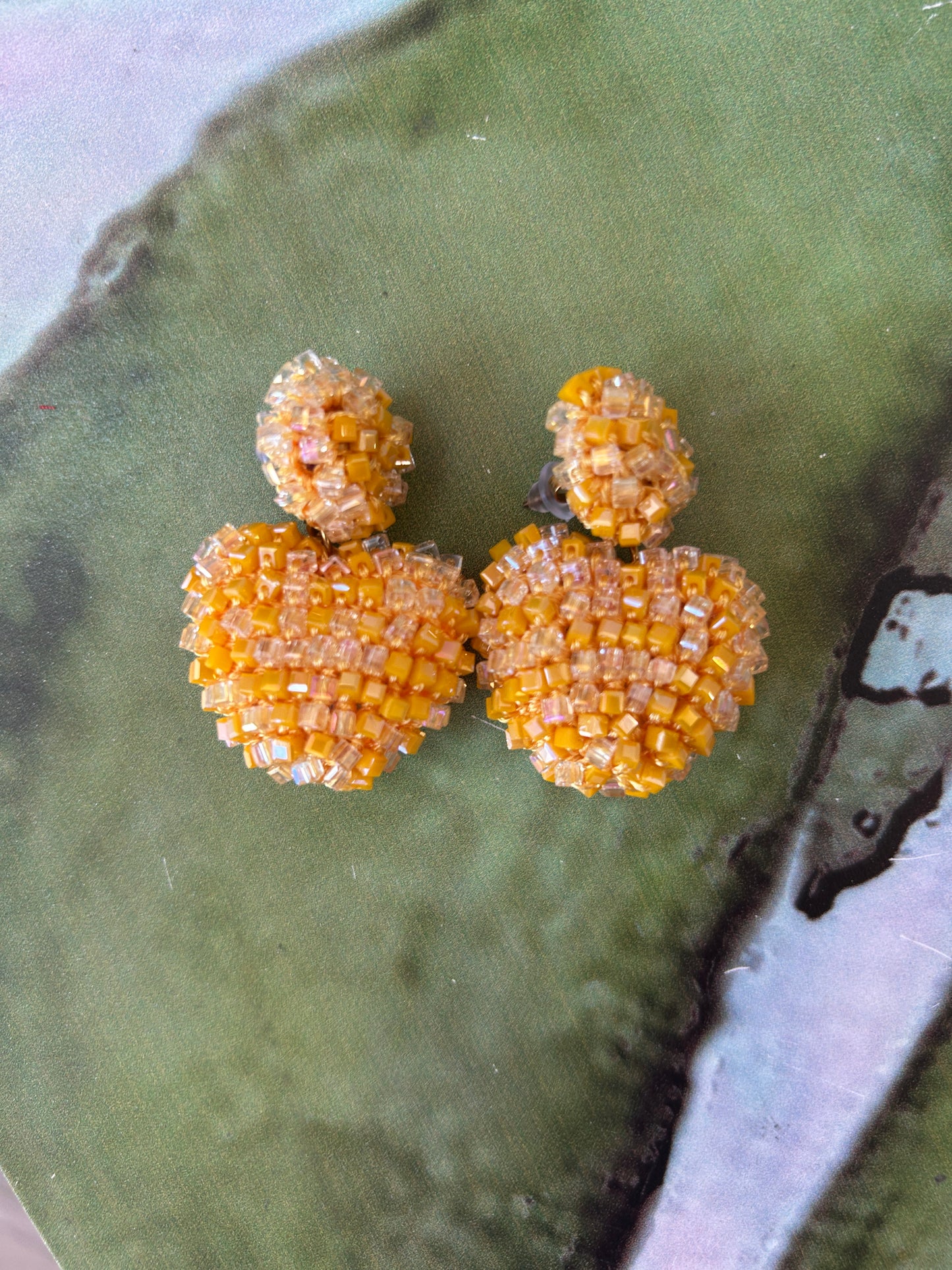 Ria Heart Earring Saffron
