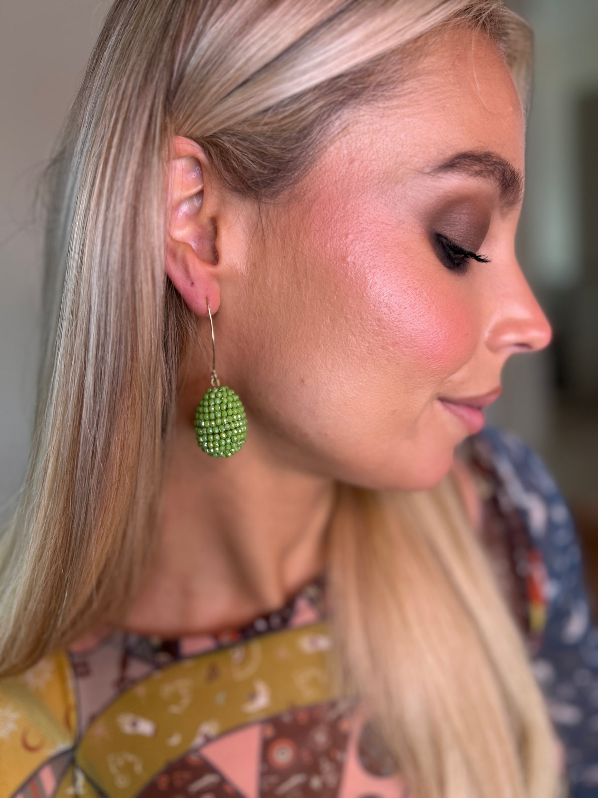 Ola Drop Earring Green