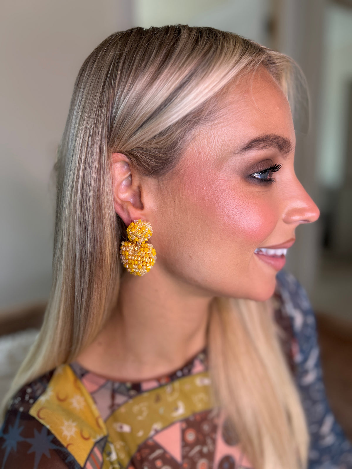 Ria Heart Earring Saffron