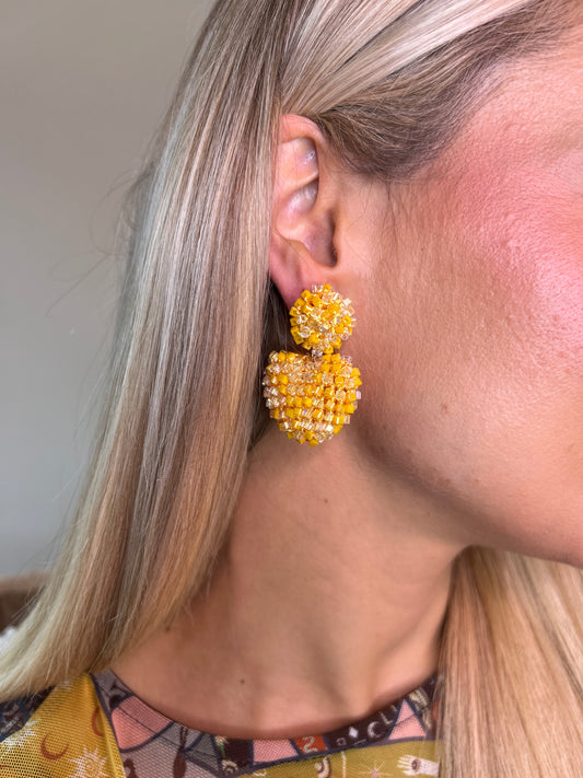 Ria Heart Earring Saffron
