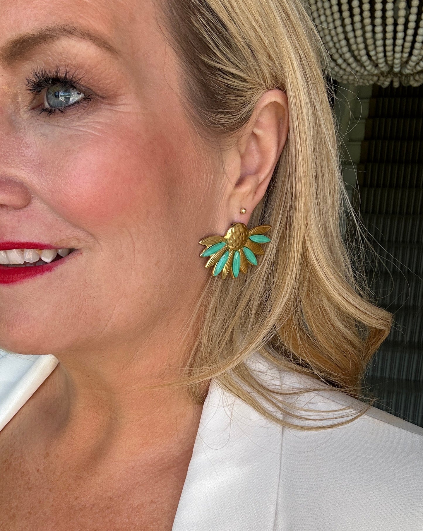 Beatrix Earrings Aqua