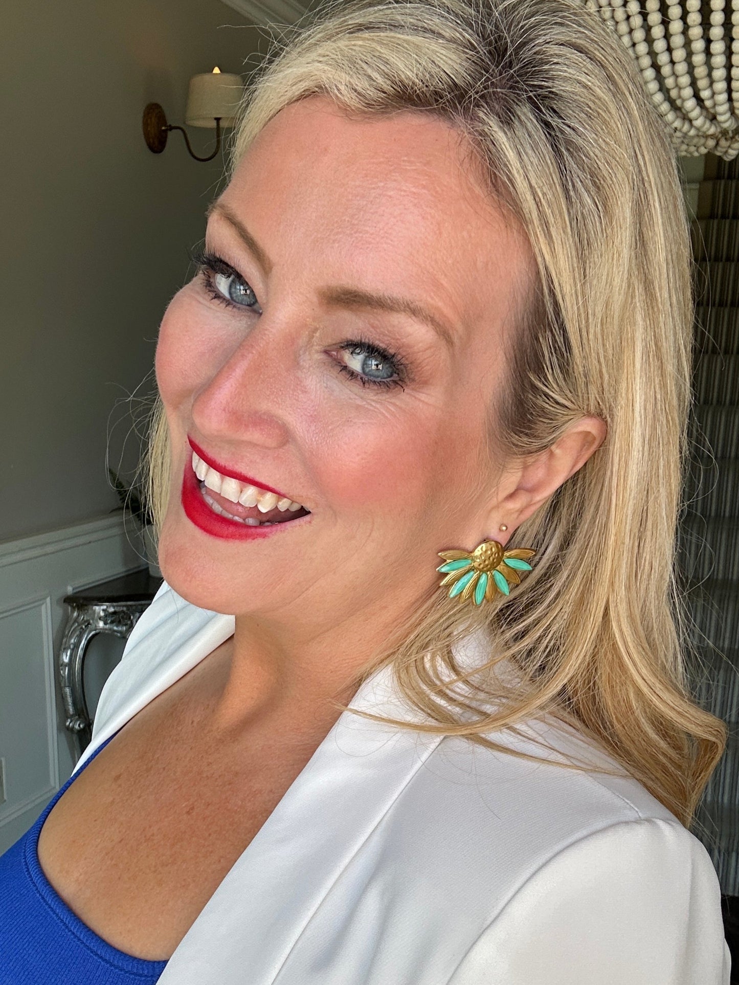 Beatrix Earrings Aqua