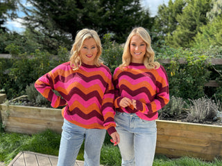 Evaline Berry Waves Knit