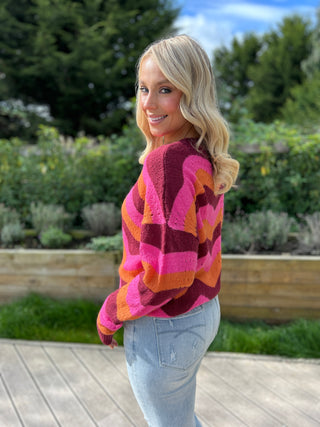 Evaline Berry Waves Knit