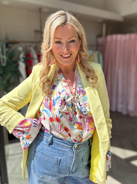 Freya Blazer Lemon