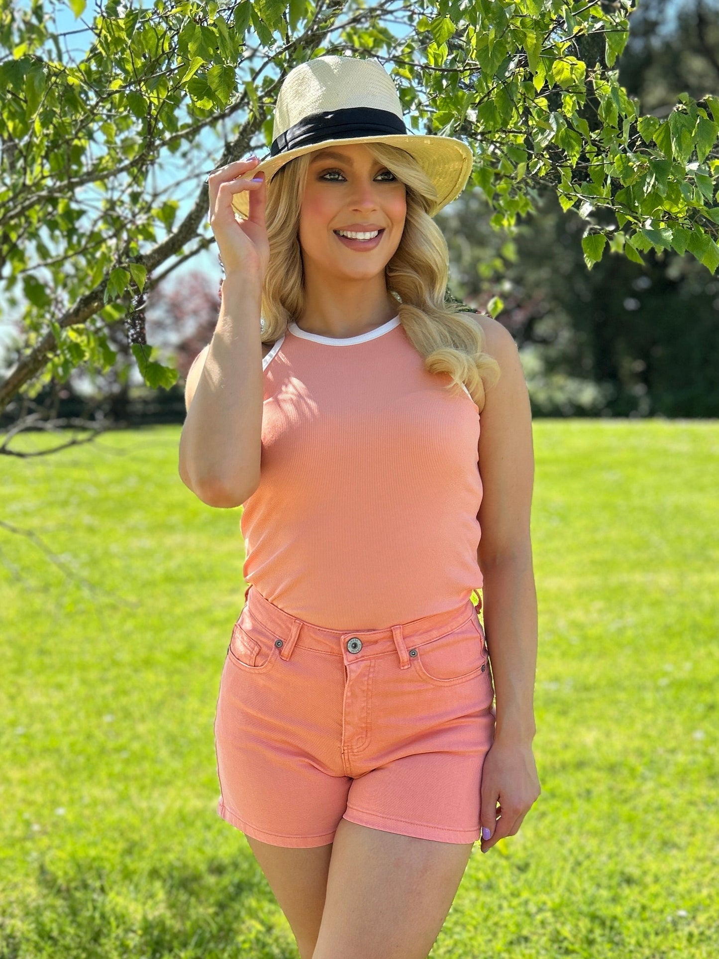 Keshia Peach Shorts