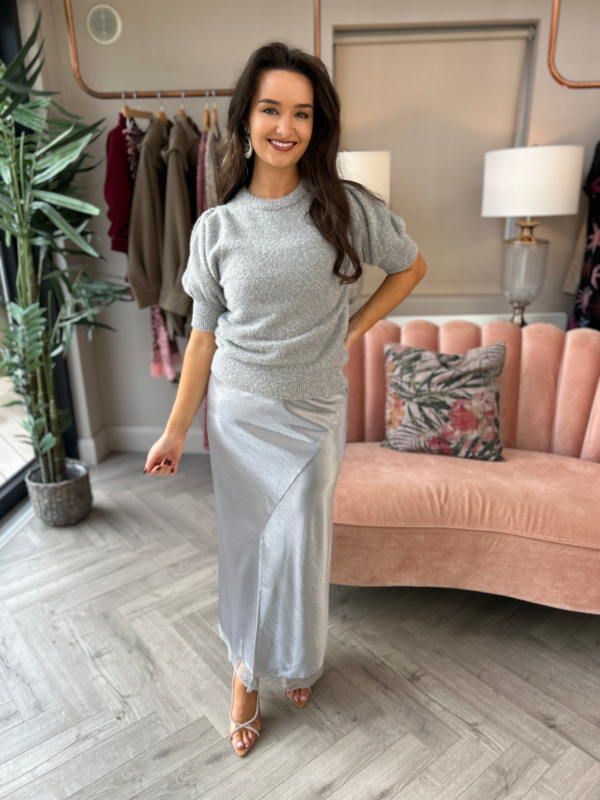 Camille  Silver Skirt