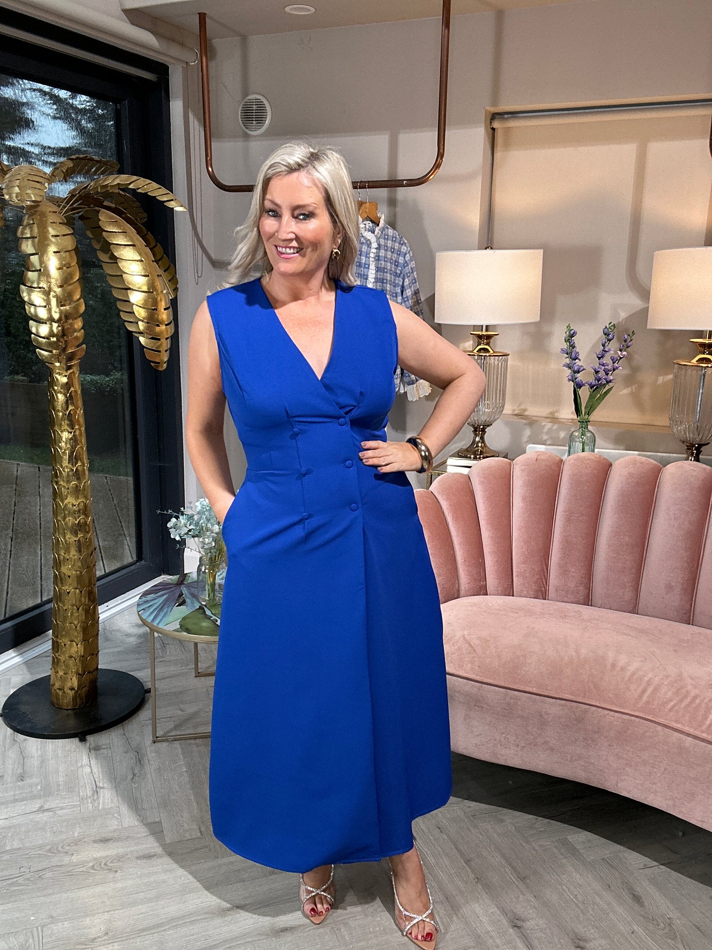 Hazel Dress Capri Blue