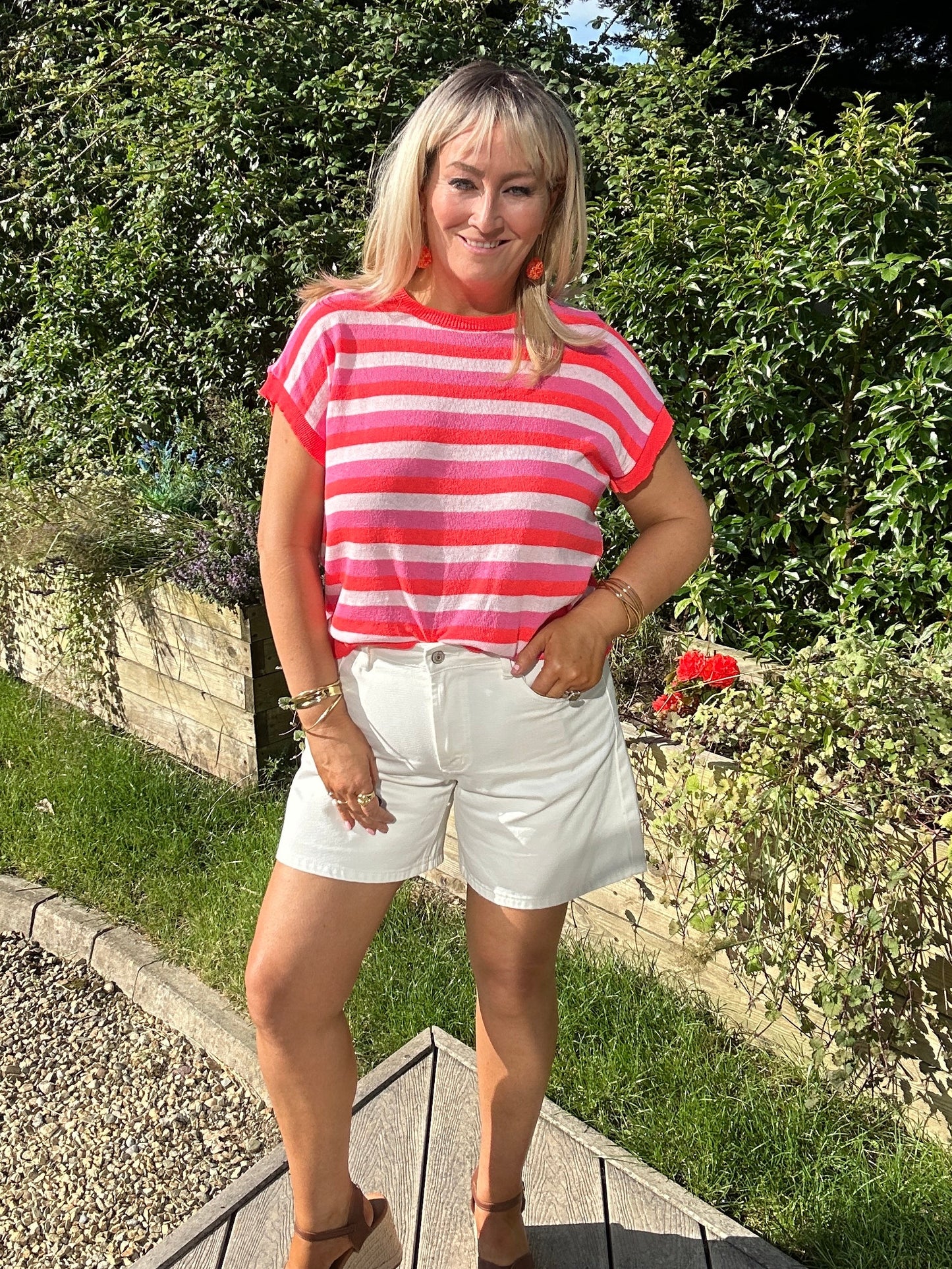 Katie Ecru Shorts