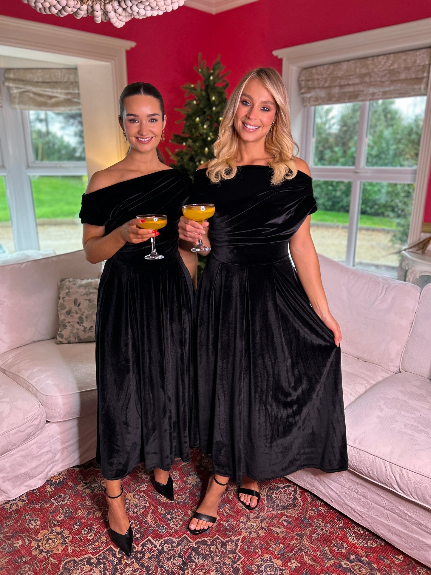 Betty Velvet Dress Black