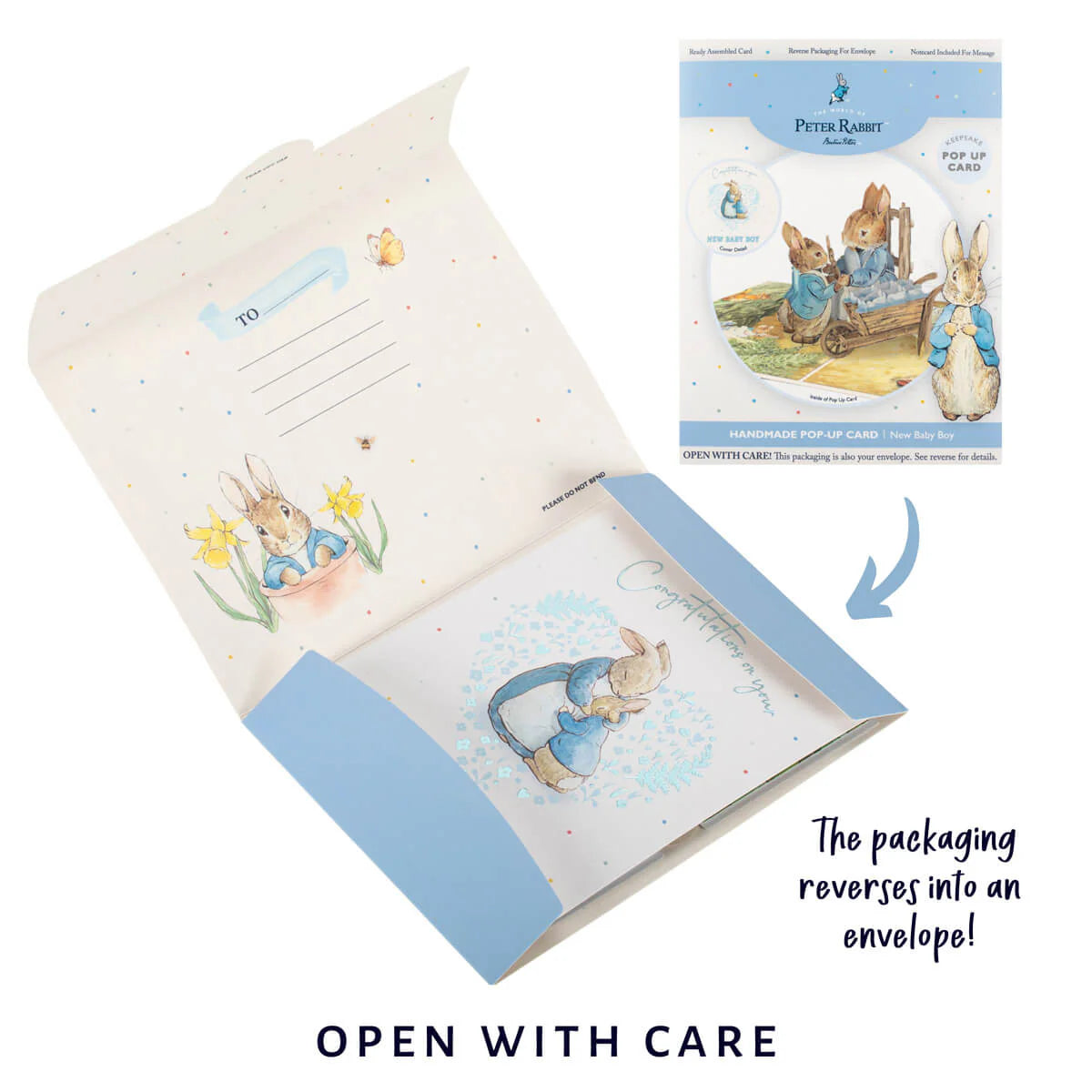New Baby Boy Pop-up Card