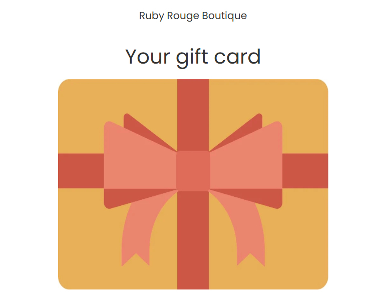 Ruby Rouge Gift Cards (Electronic Version)