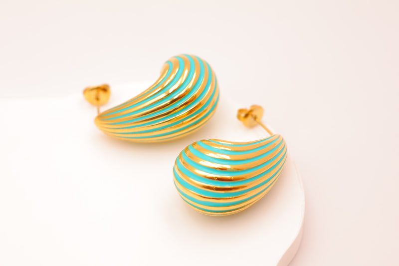 Nila Earrings Aqua