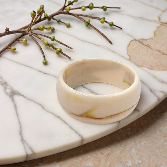 Chunky Cream Resin Bangle