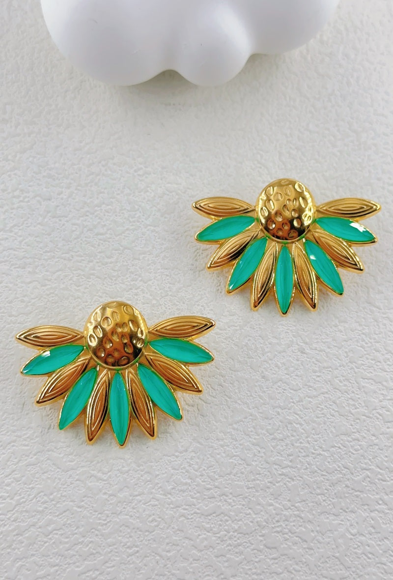 Beatrix Earrings Aqua