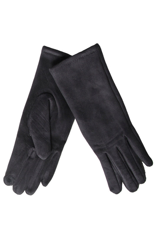 Grey Suede Gloves