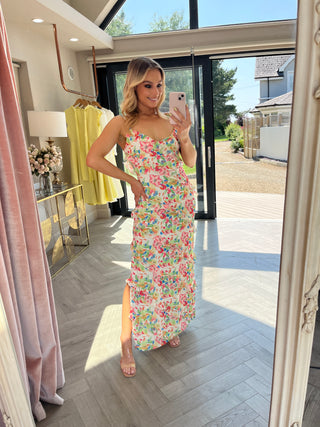 Nadine Tropical Floral Maxi Dress