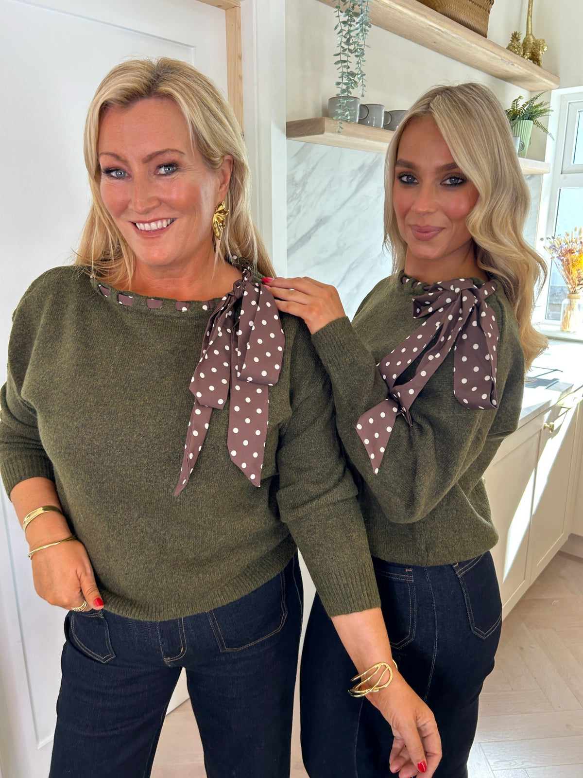 Alva Ribbon Knit Olive - Image 11