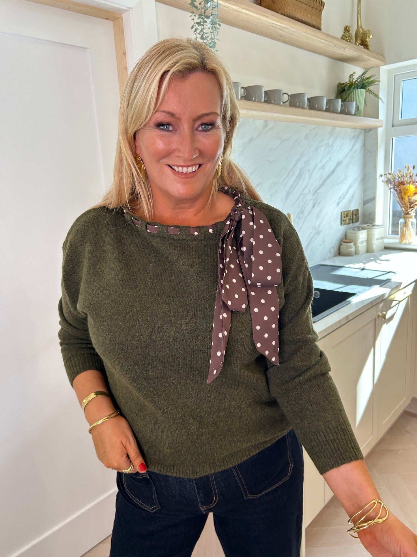 Alva Ribbon Knit Olive - Image 21