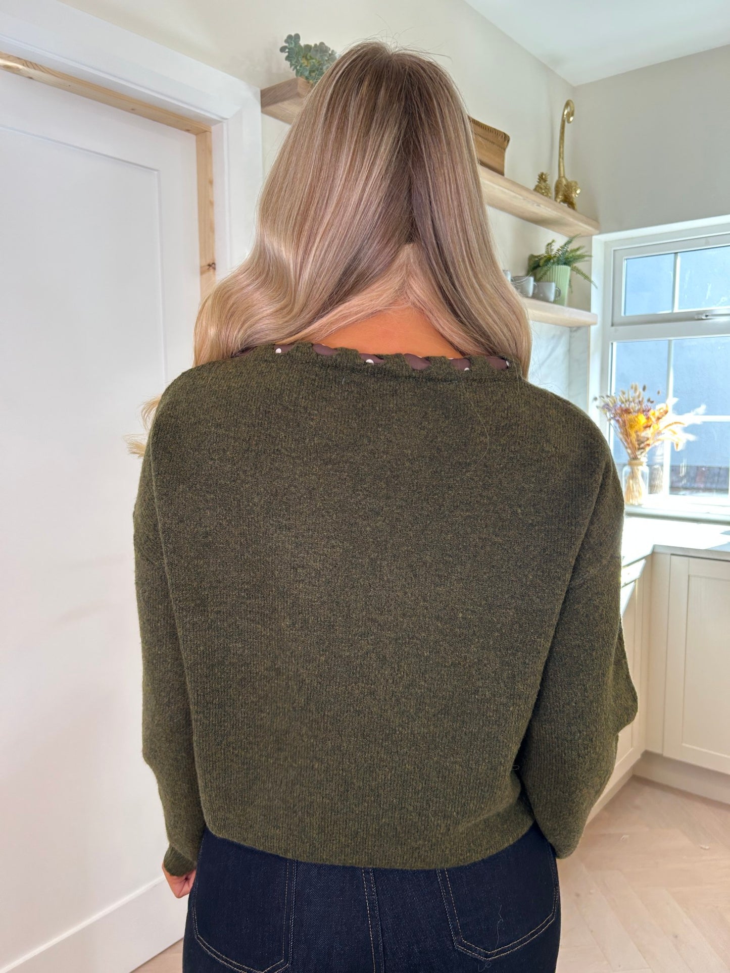 Alva Ribbon Knit Olive - Image 23