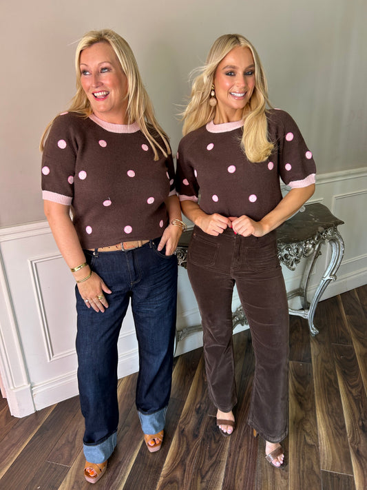 Dott Knit Chocolate  - Image 1