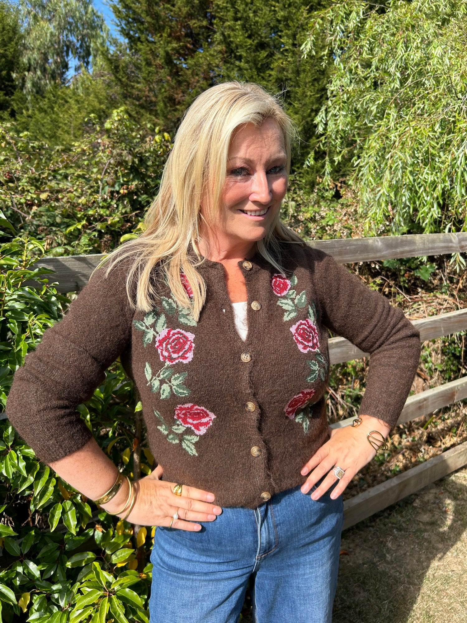 Eden Rose Cardi Chocolate - Image 8