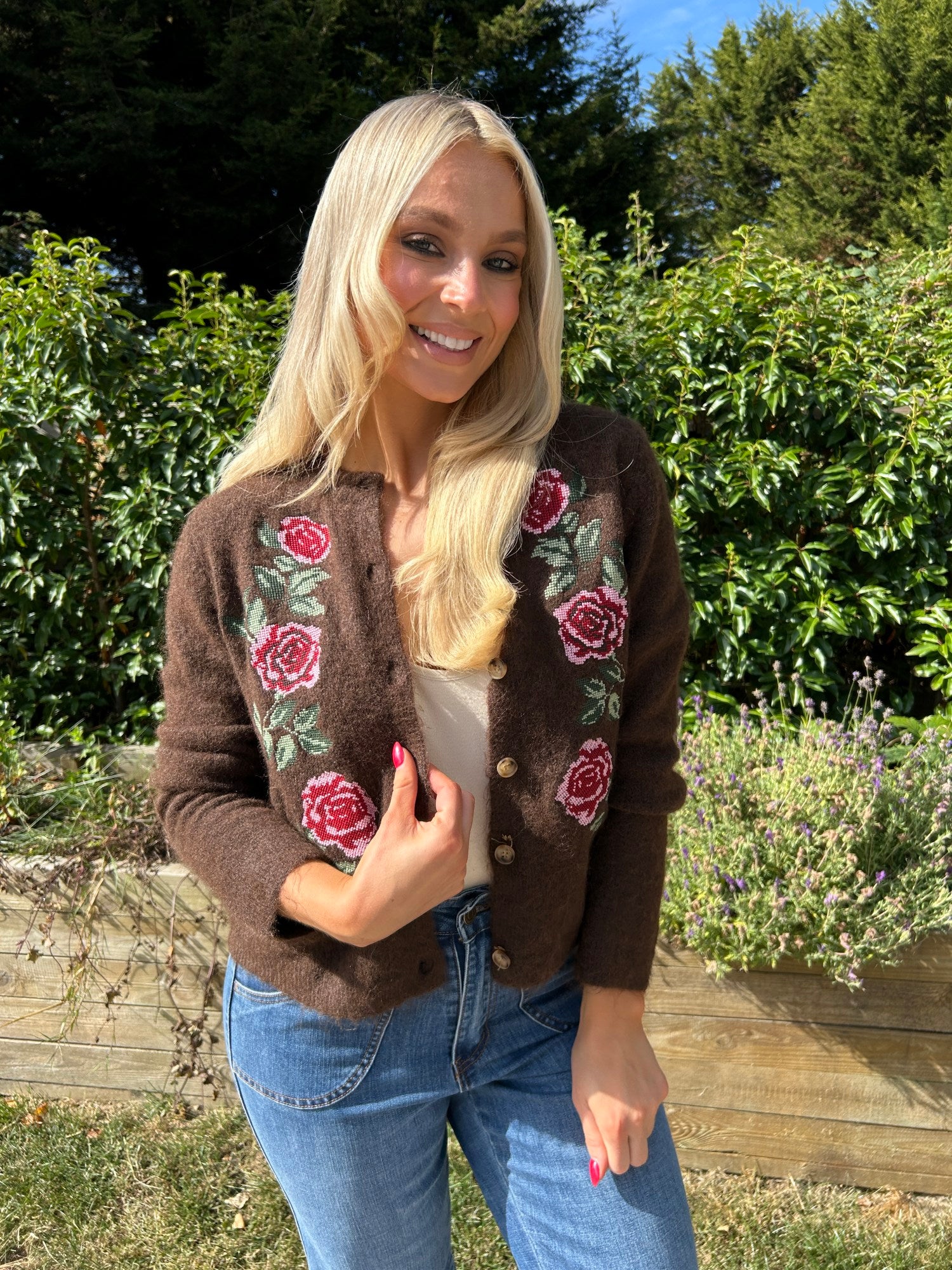 Eden Rose Cardi Chocolate - Image 10