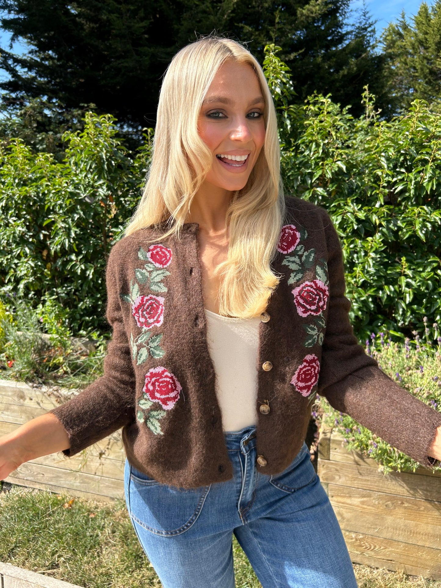 Eden Rose Cardi Chocolate - Image 3