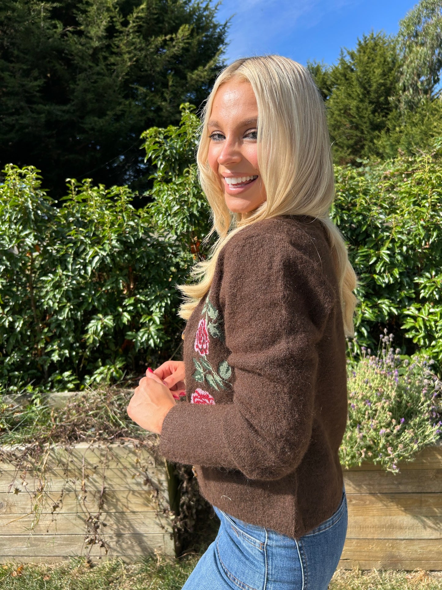 Eden Rose Cardi Chocolate - Image 11