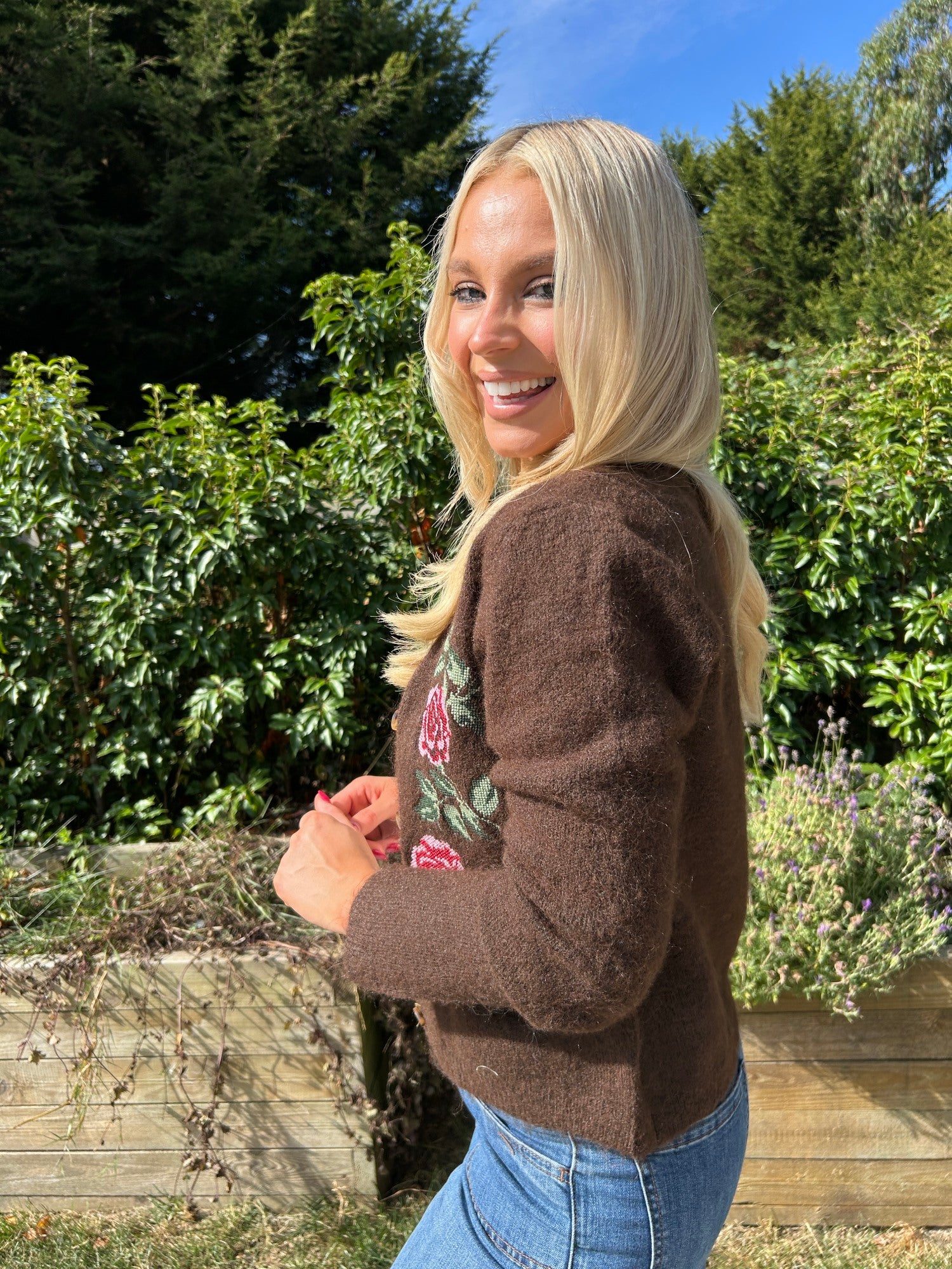 Eden Rose Cardi Chocolate - Image 11