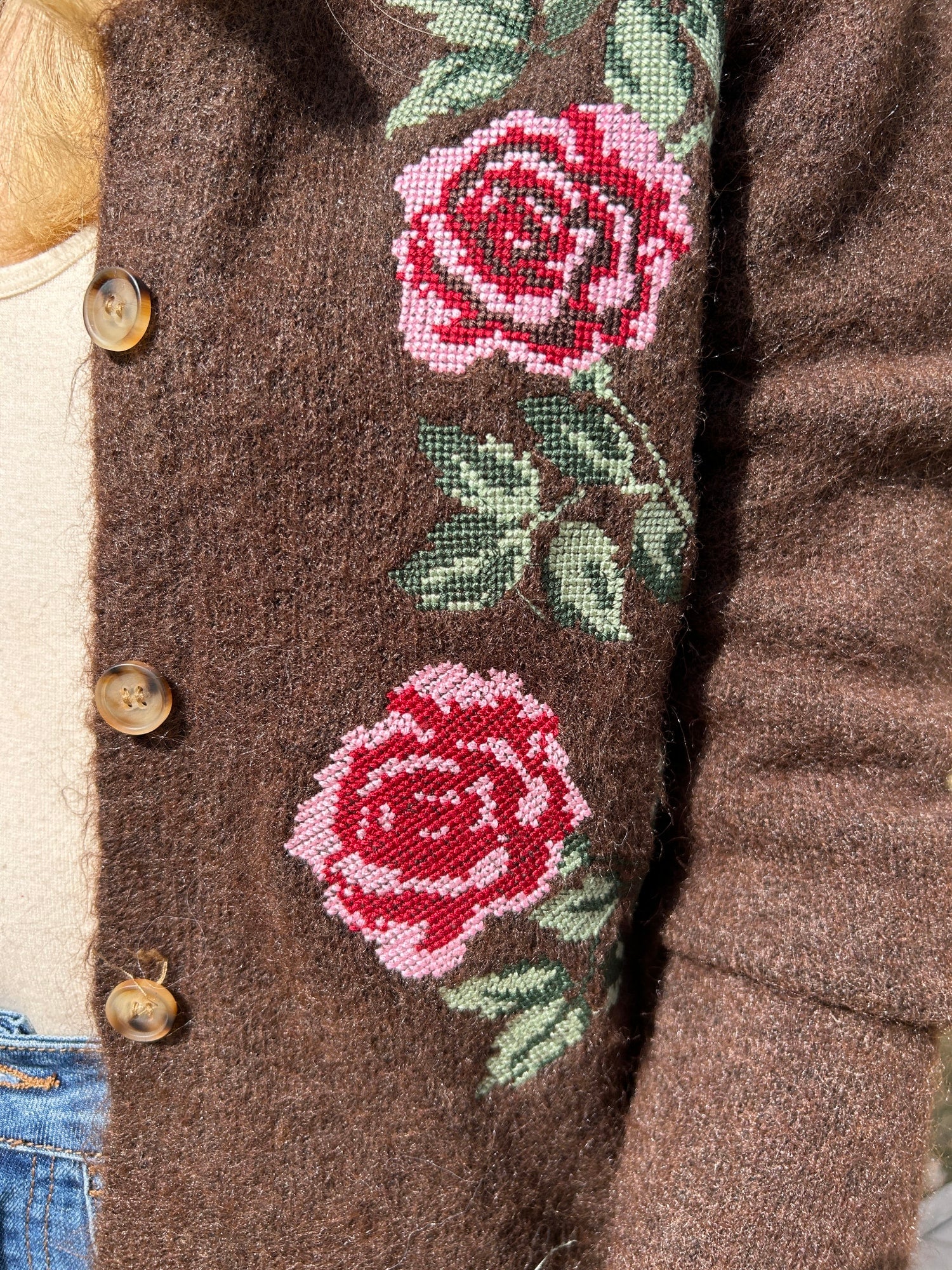 Eden Rose Cardi Chocolate - Image 1