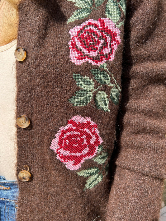 Eden Rose Cardi Chocolate - Image 1