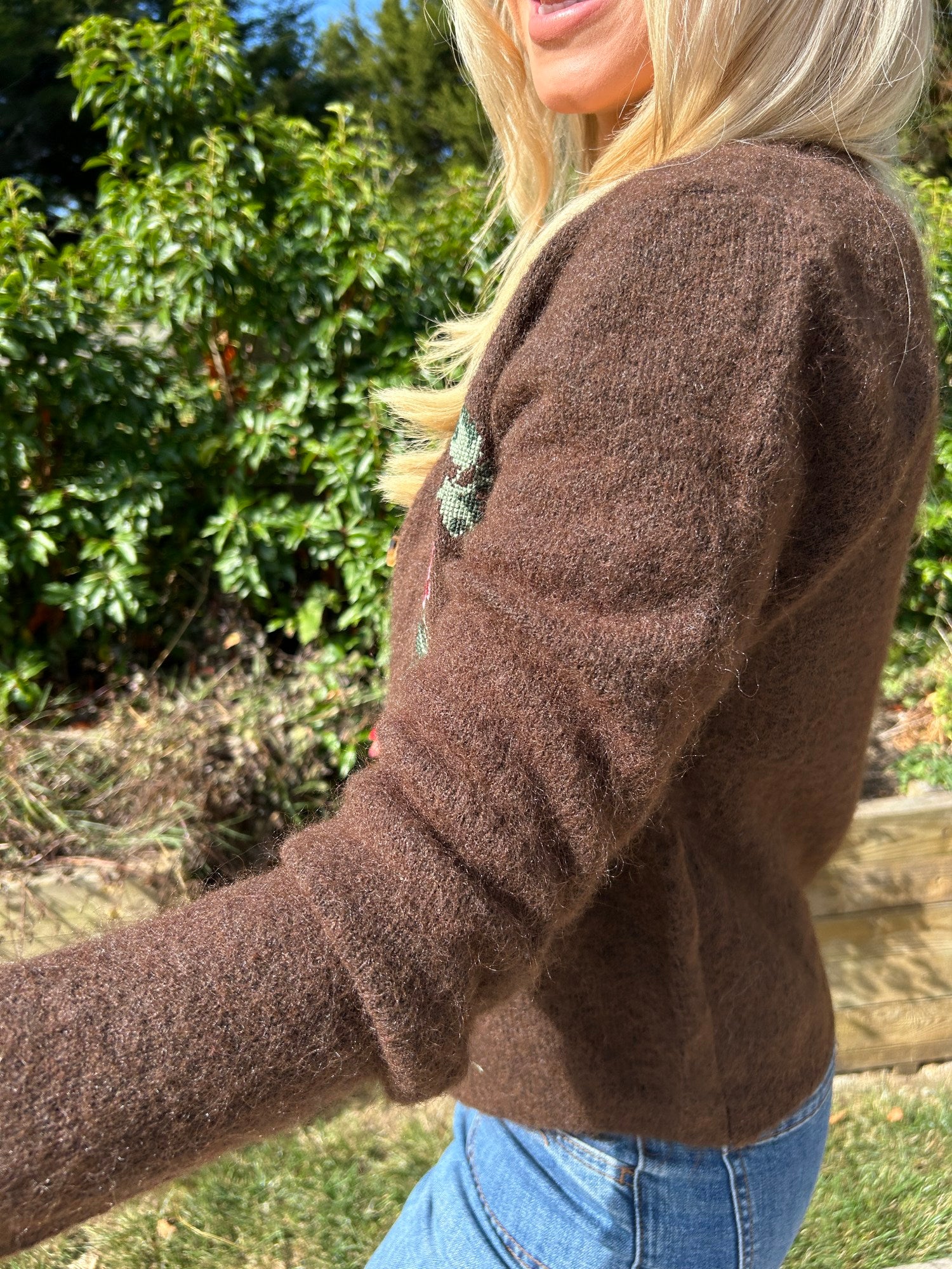 Eden Rose Cardi Chocolate - Image 13
