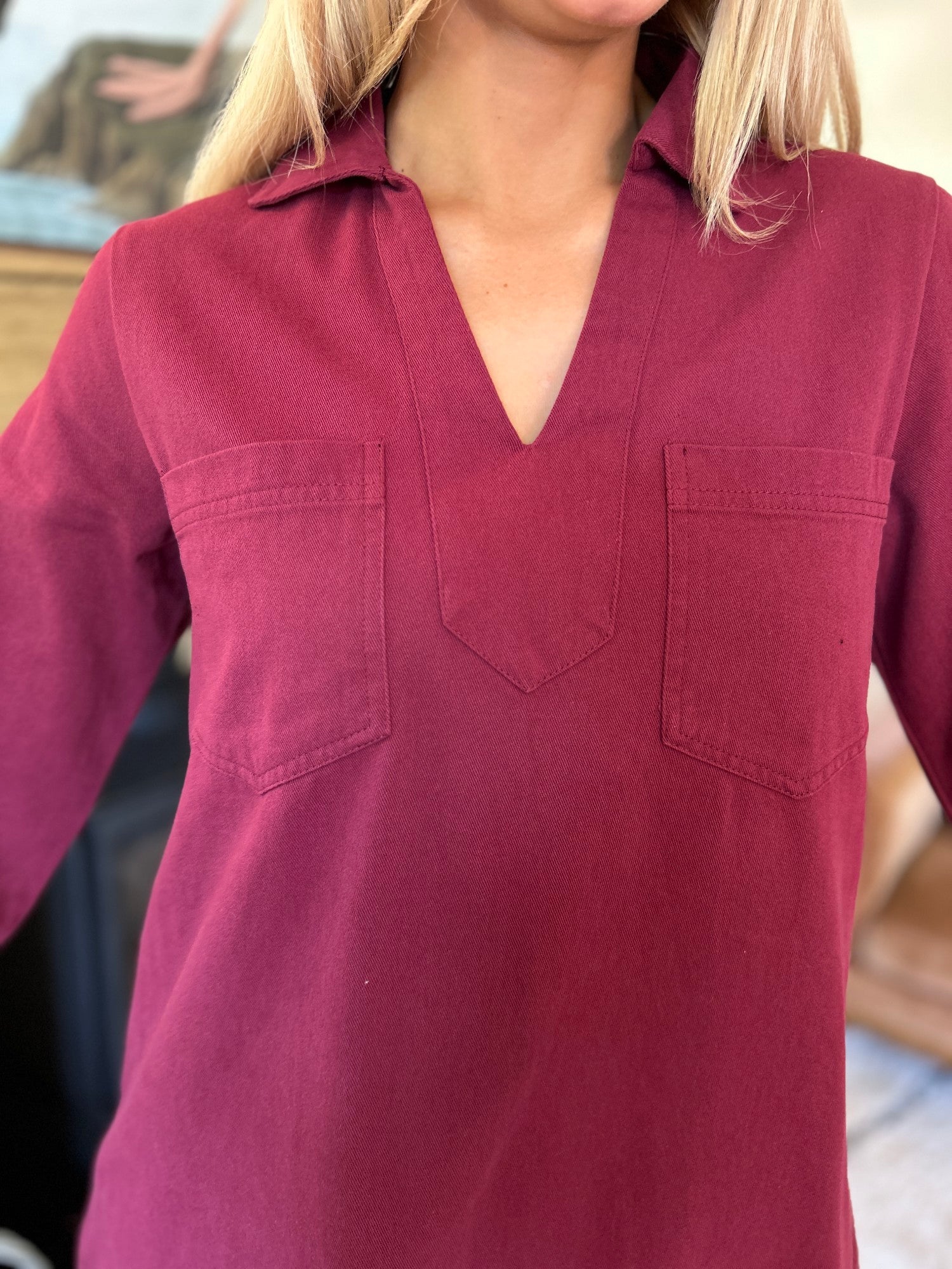 Karly Merlot Dress  - Image 2