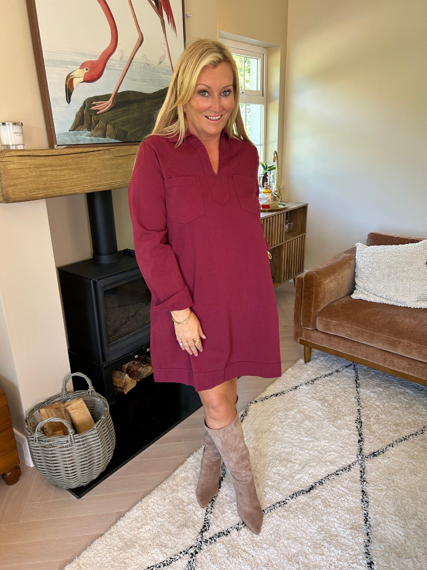 Karly Merlot Dress  - Image 5