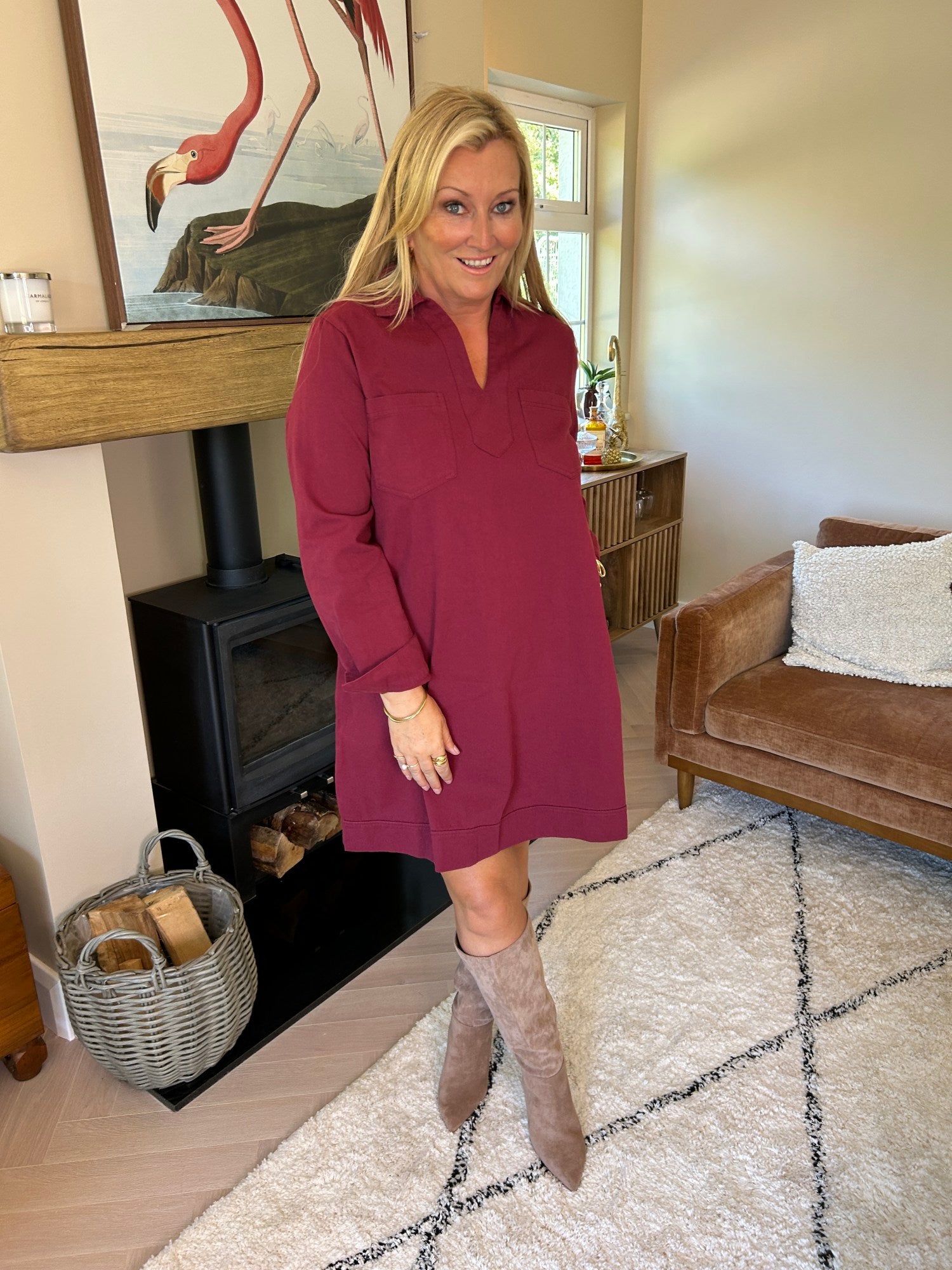 Karly Merlot Dress  - Image 5