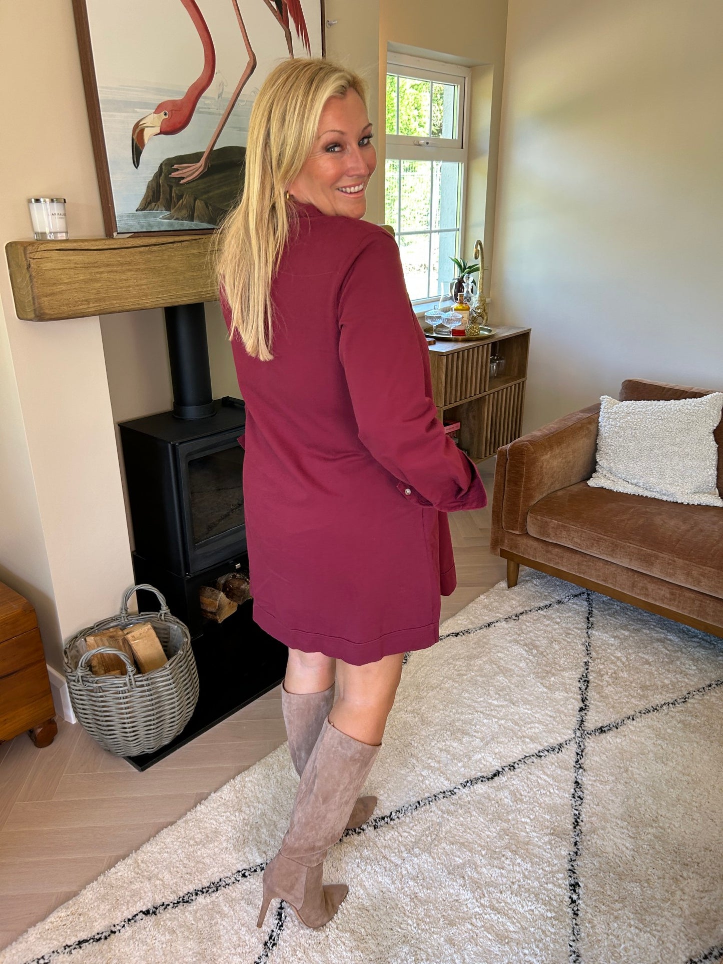 Karly Merlot Dress  - Image 6