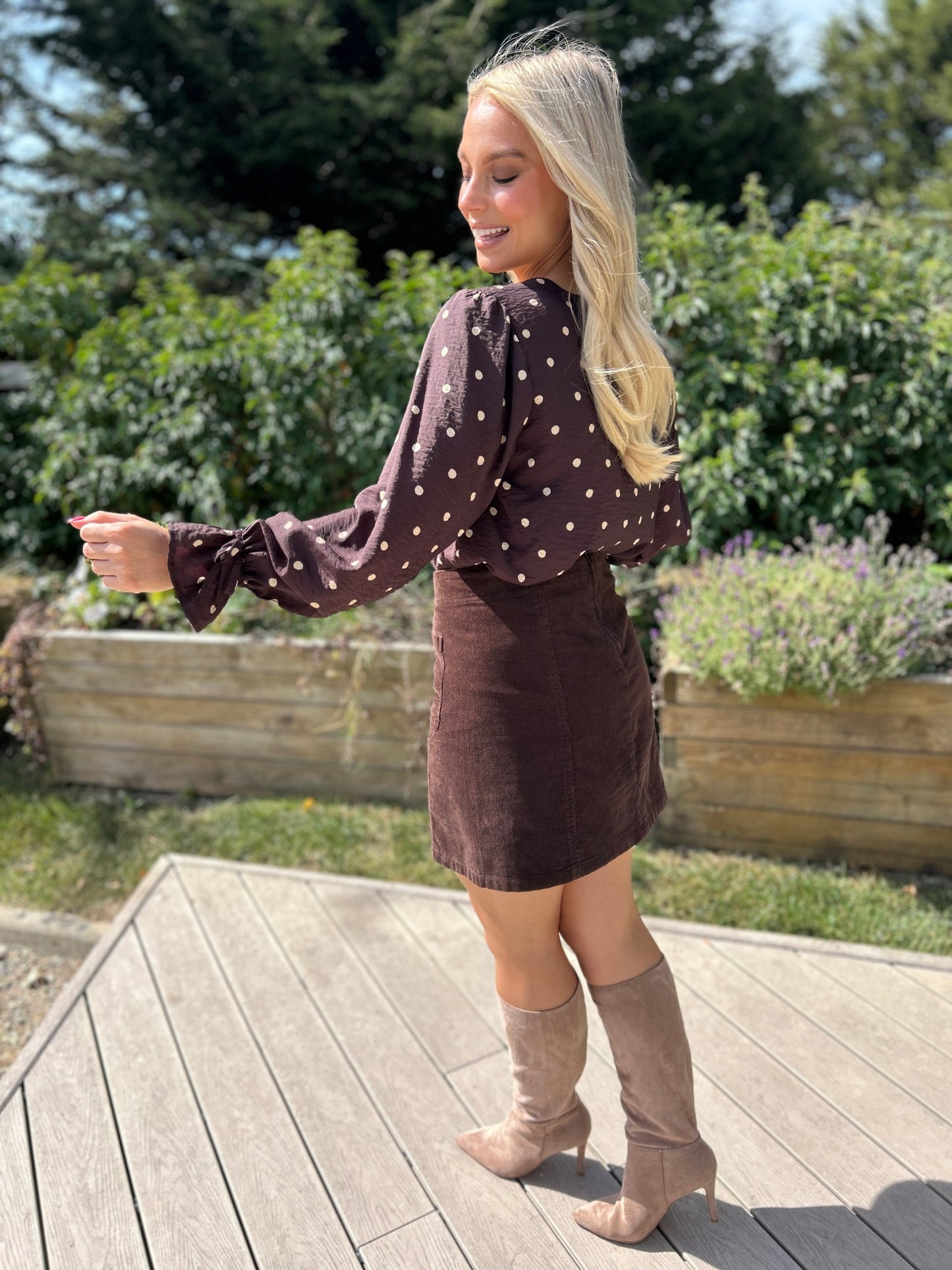 Sophia Top Chocolate Dot - Image 7
