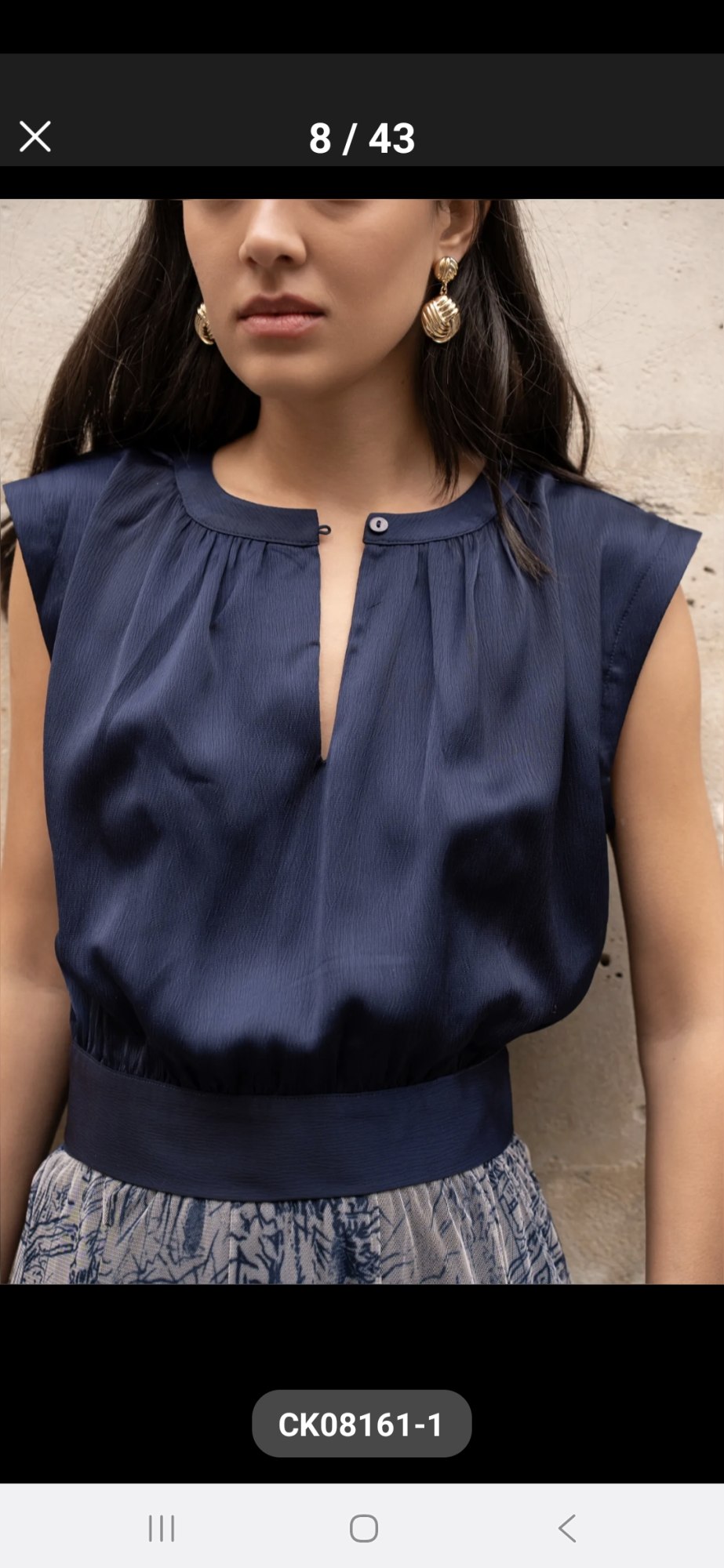 Amelia Top Navy - Image unknown