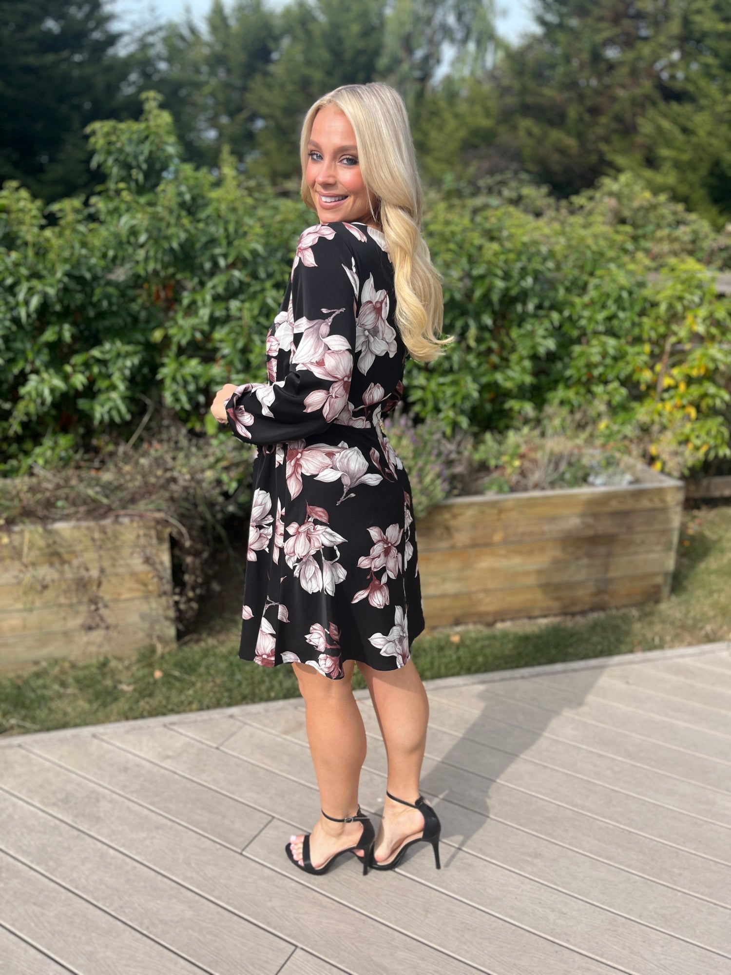 Grace Dress Black Floral - Image 2
