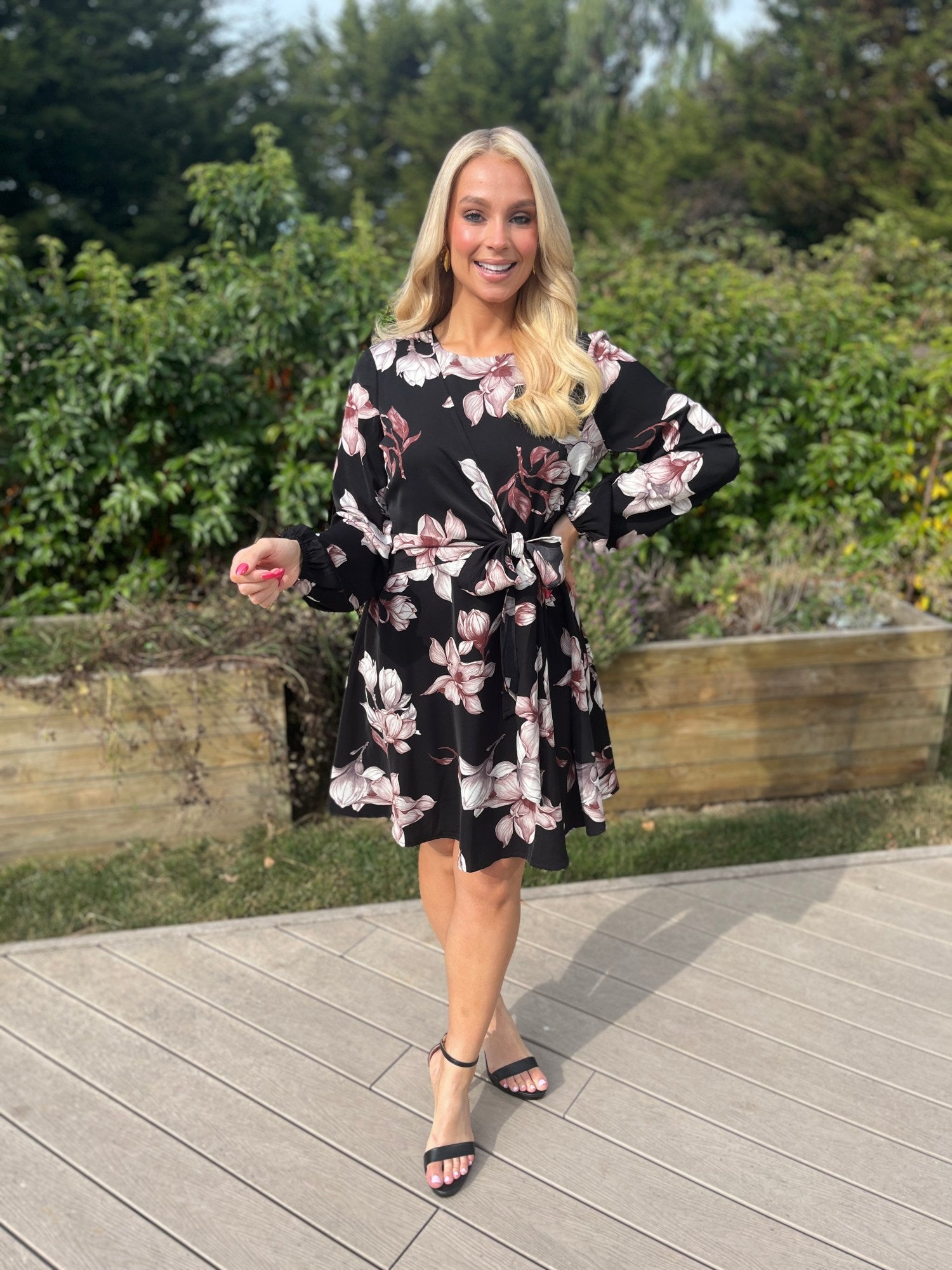 Grace Dress Black Floral - Image 3