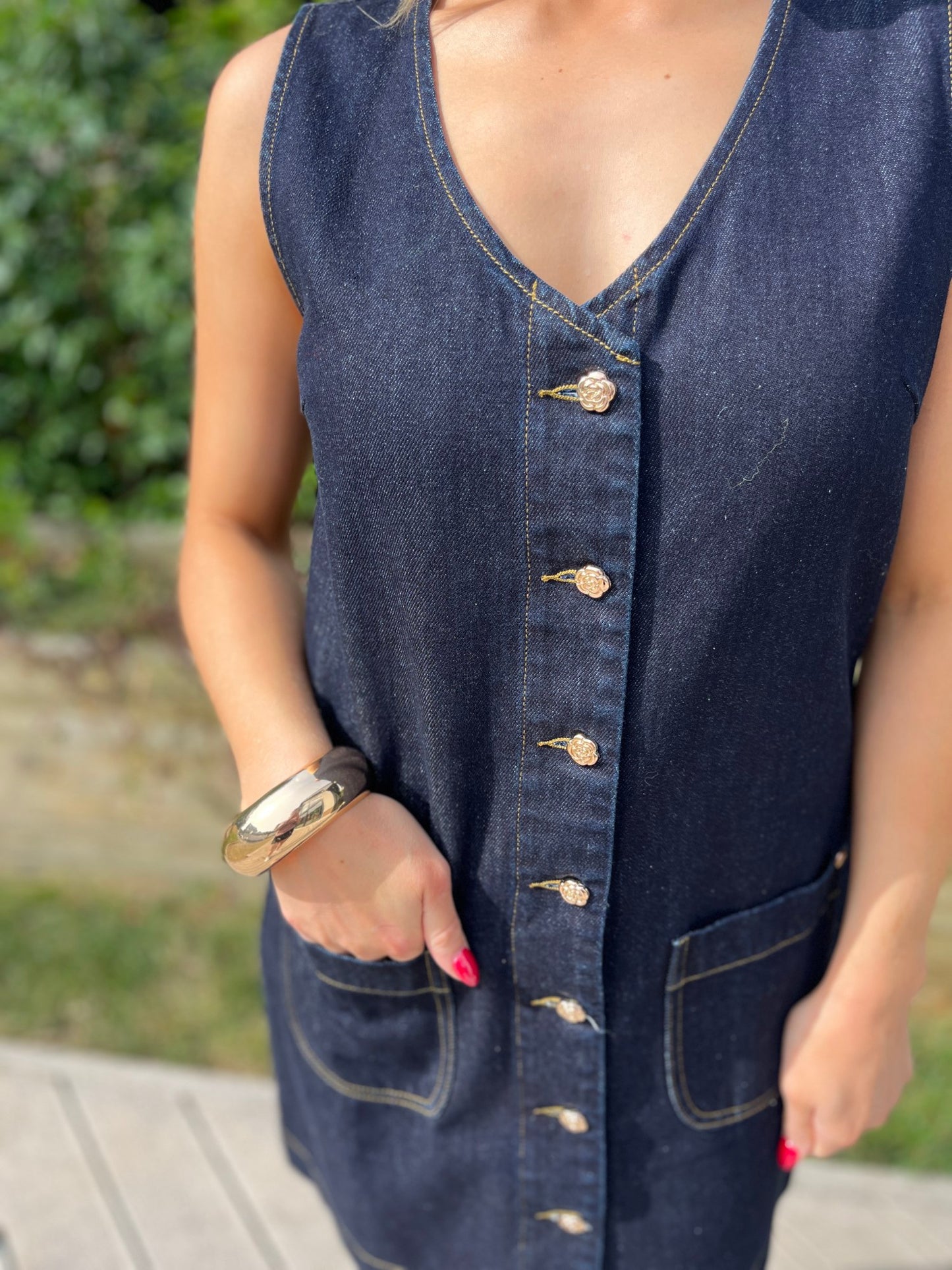 Helena Denim Dress - Image 5