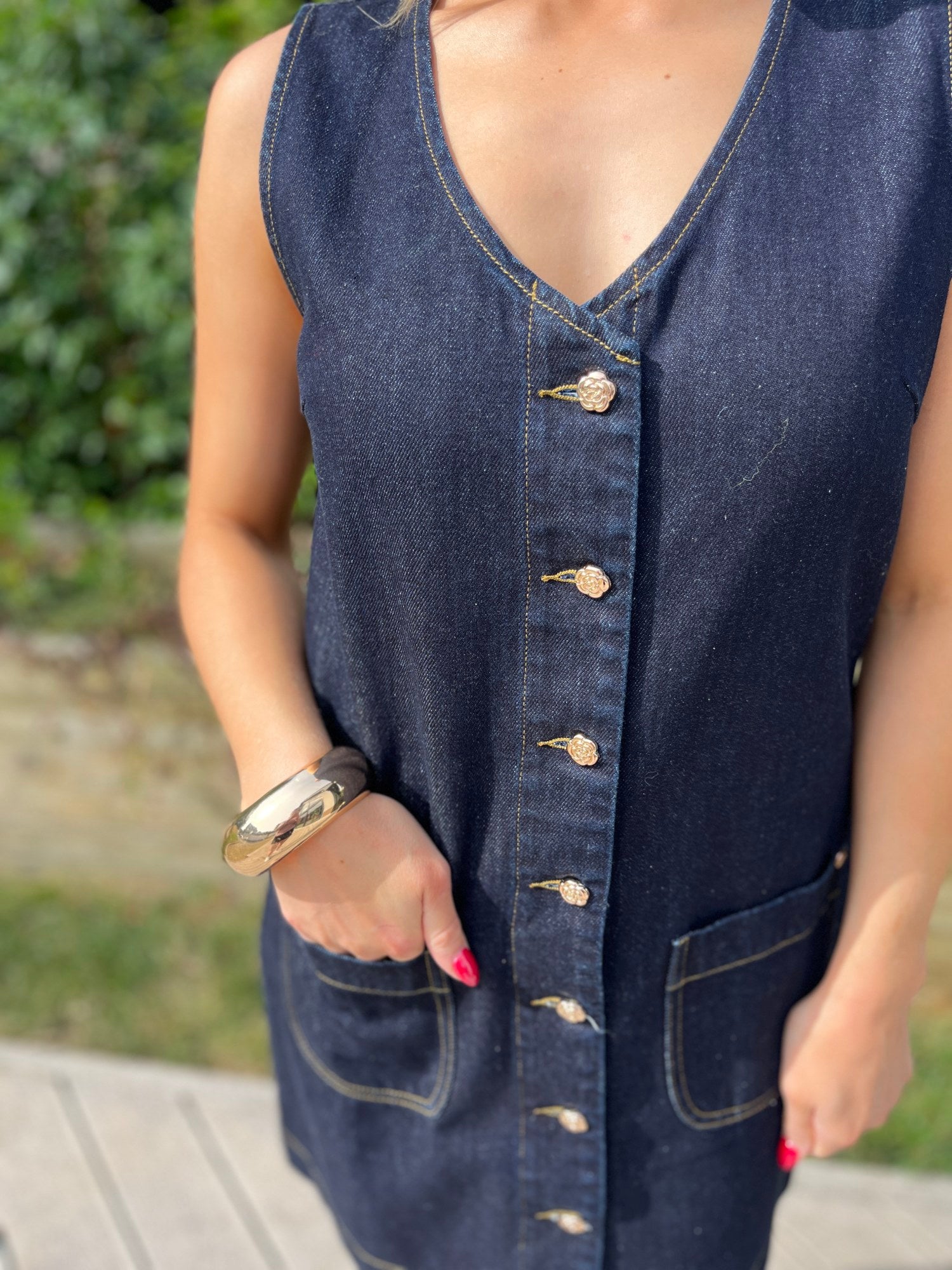 Helena Denim Dress - Image 5
